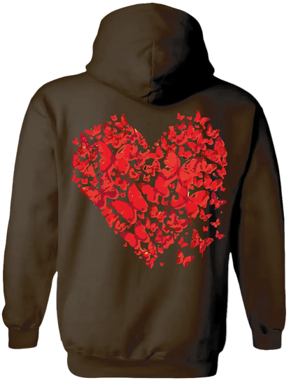 Heart Hoodie (Brown)