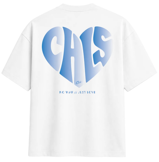 NO WAR // JUST LOVE (WHITE/ICE BLUE)
