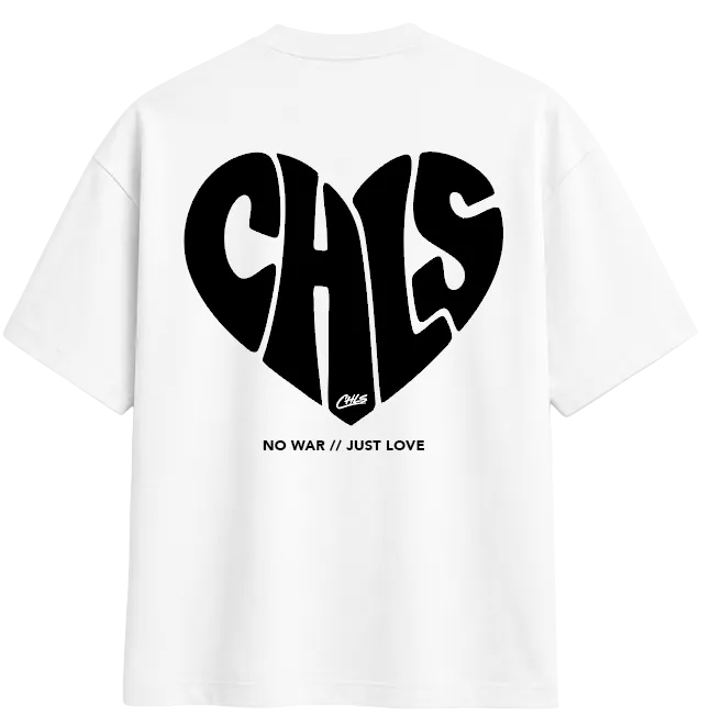 NO WAR // JUST LOVE (WHITE/BLACK)