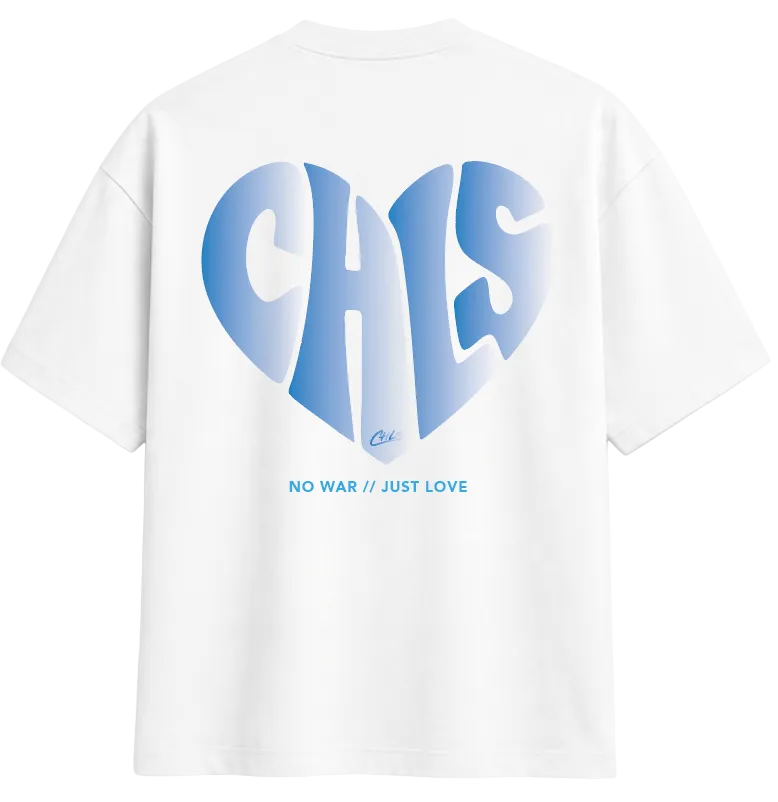 NO WAR // JUST LOVE (WHITE/ICE BLUE)
