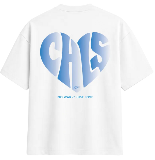 NO WAR // JUST LOVE (WHITE/ICE BLUE)