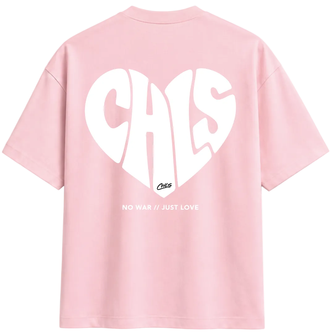 NO WAR // JUST LOVE (PINK/WHITE)