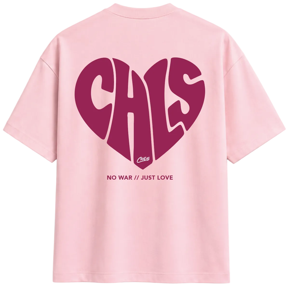 NO WAR // JUST LOVE (PINK/BURGUNDY)