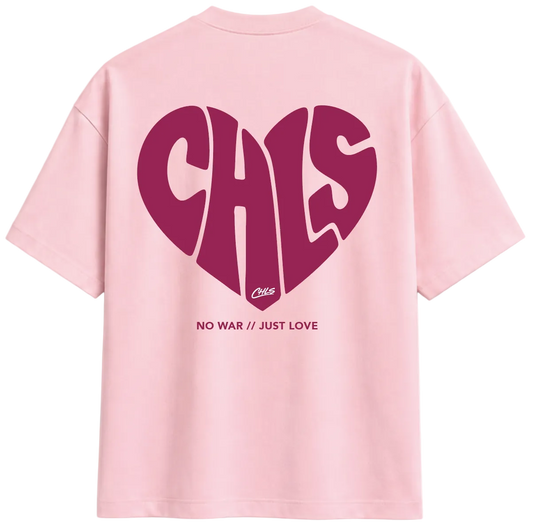 NO WAR // JUST LOVE (PINK/BURGUNDY)