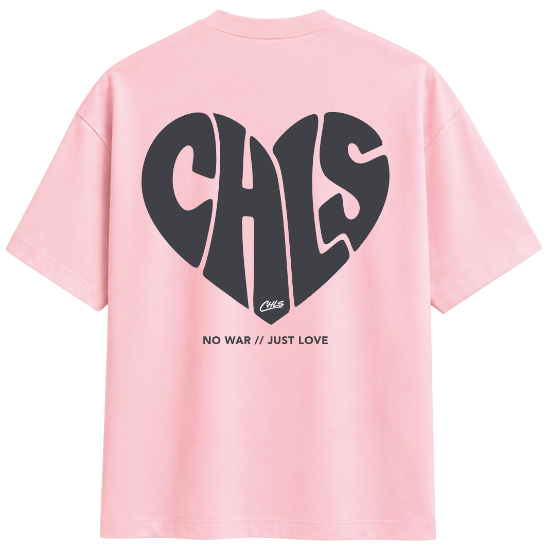 NO WAR // JUST LOVE (PINK/GREY)