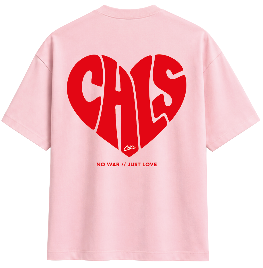 NO WAR // JUST LOVE (PINK/RED)
