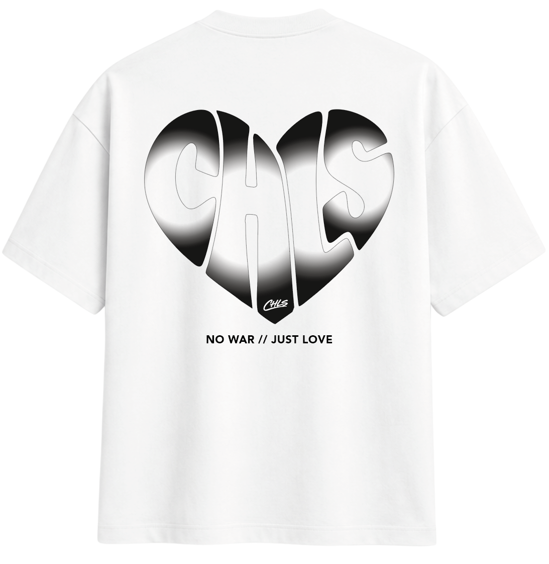 NO WAR // JUST LOVE (WHITE/SHADOW BLACK)