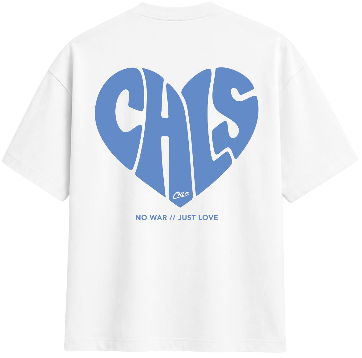 NO WAR // JUST LOVE (WHITE/SKY BLUE)