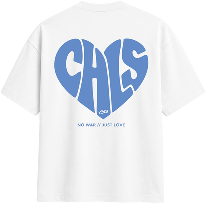 NO WAR // JUST LOVE (WHITE/SKY BLUE)