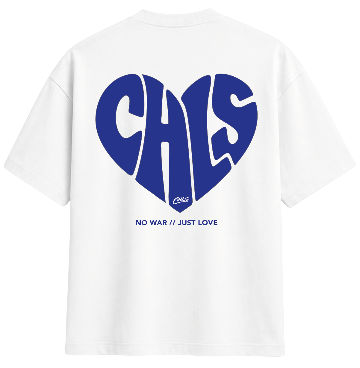 NO WAR // JUST LOVE (WHITE/ROYAL BLUE)