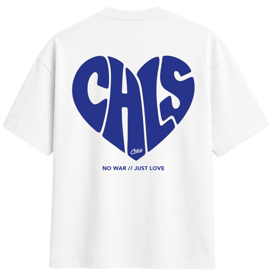NO WAR // JUST LOVE (WHITE/ROYAL BLUE)