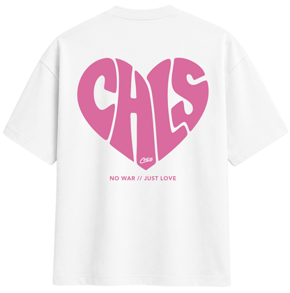 NO WAR // JUST LOVE (WHITE/PINK)