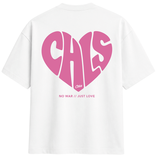 NO WAR // JUST LOVE (WHITE/PINK)